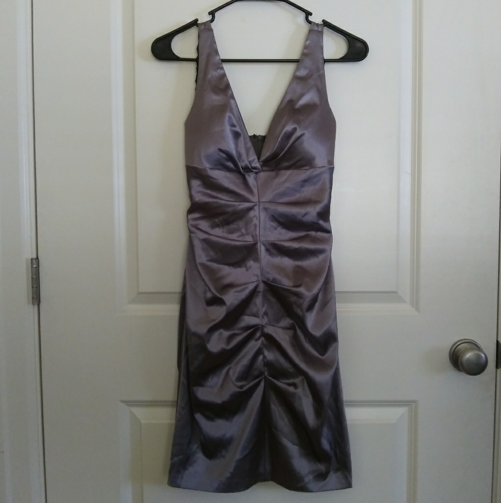 Onyx Nite Gun Metal Grey Dress